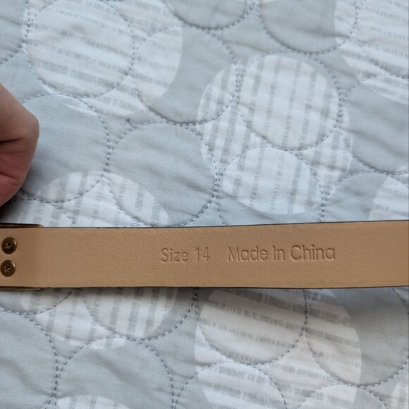 Women`s Waist Belt with Gold Metal Plate Size 14 main image 6